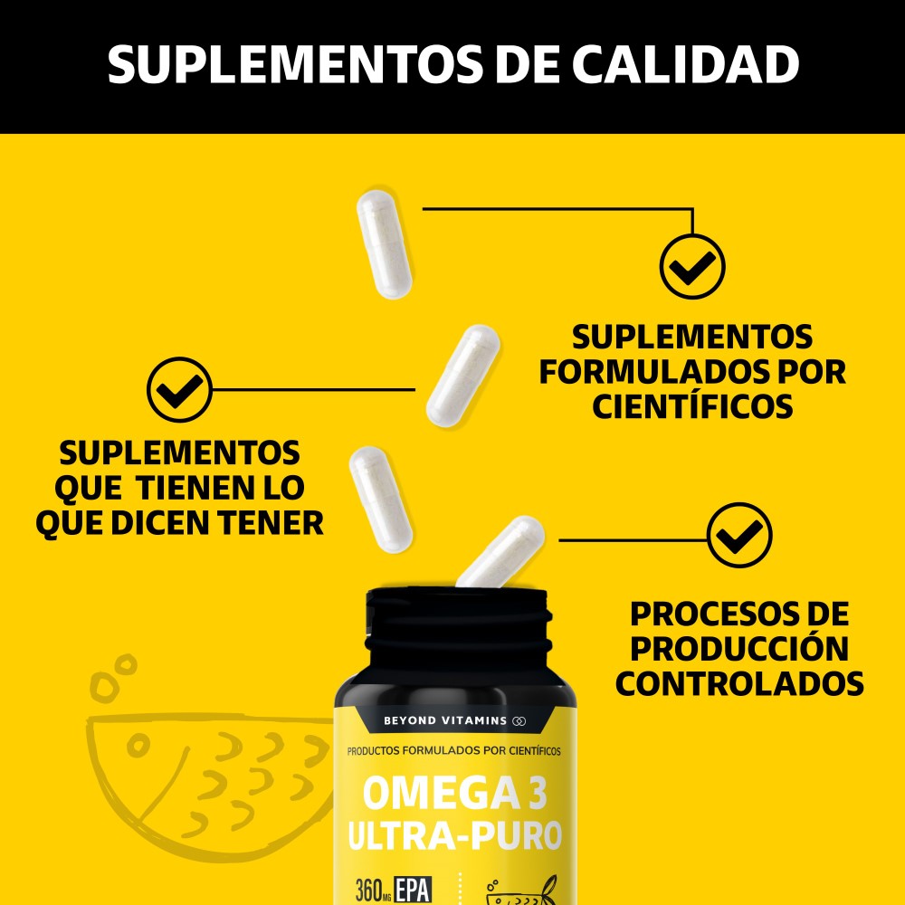 Foto 5 | Suplemento Alimenticio Beyond Vitamins Omega 3 Aceite de Pescado 60 Cápsulas