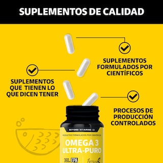 Foto 5 | Suplemento Alimenticio Beyond Vitamins Omega 3 Aceite de Pescado 60 Cápsulas