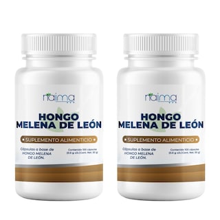 Foto 1 | Hongo Melena de León Naima Lab 2 Frascos con 100 Cápsulas C/U