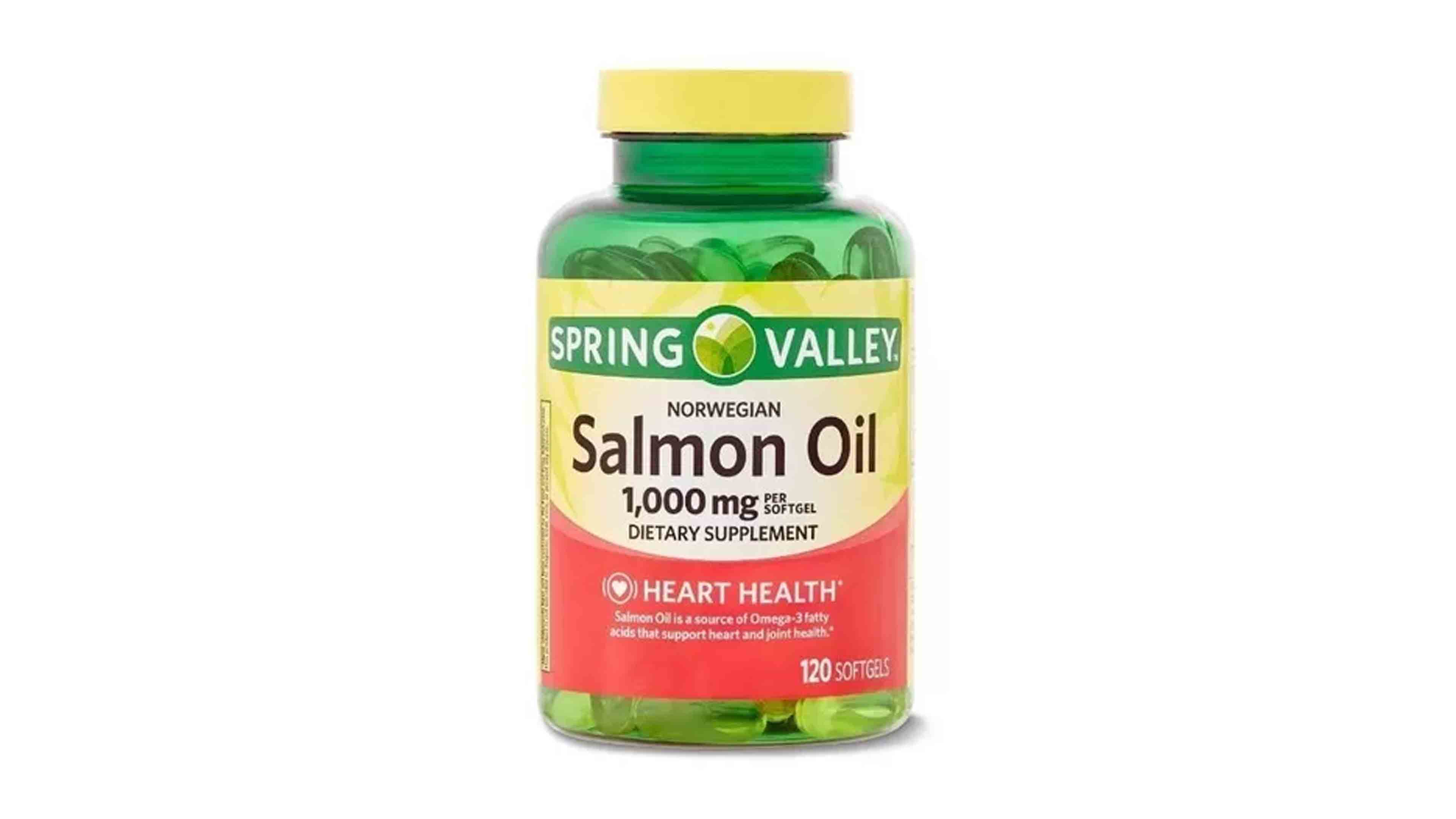 Aceite Salmon 1000mg Spring Valley 120 Softgels + Epa + Dha + Omega 3 Salmon Oil