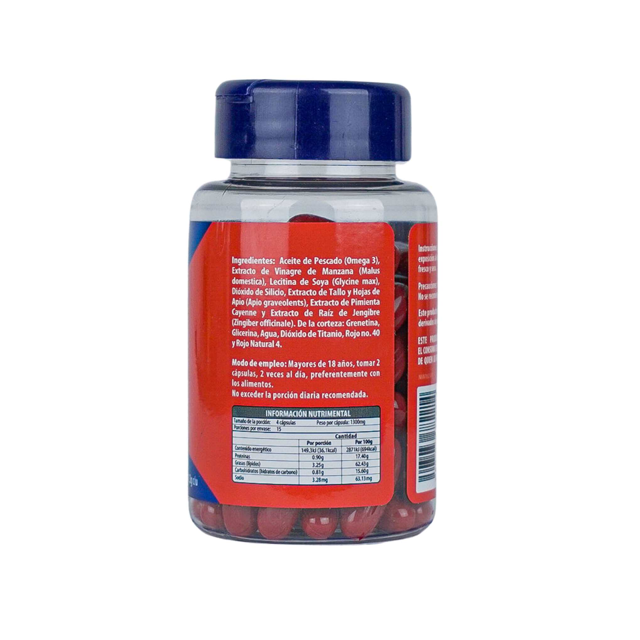 Foto 3 pulgar | Naturagel | Vinagre De Manzana Con Apio, Jengibre Y Pimienta Cayenne | Control De Peso Y Metabolismo