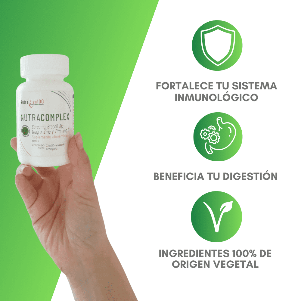 Foto 3 pulgar | Cúrcuma Orgánica Ajo Negro Zinc y Vitamina D3 60 Cápsulas Veganas