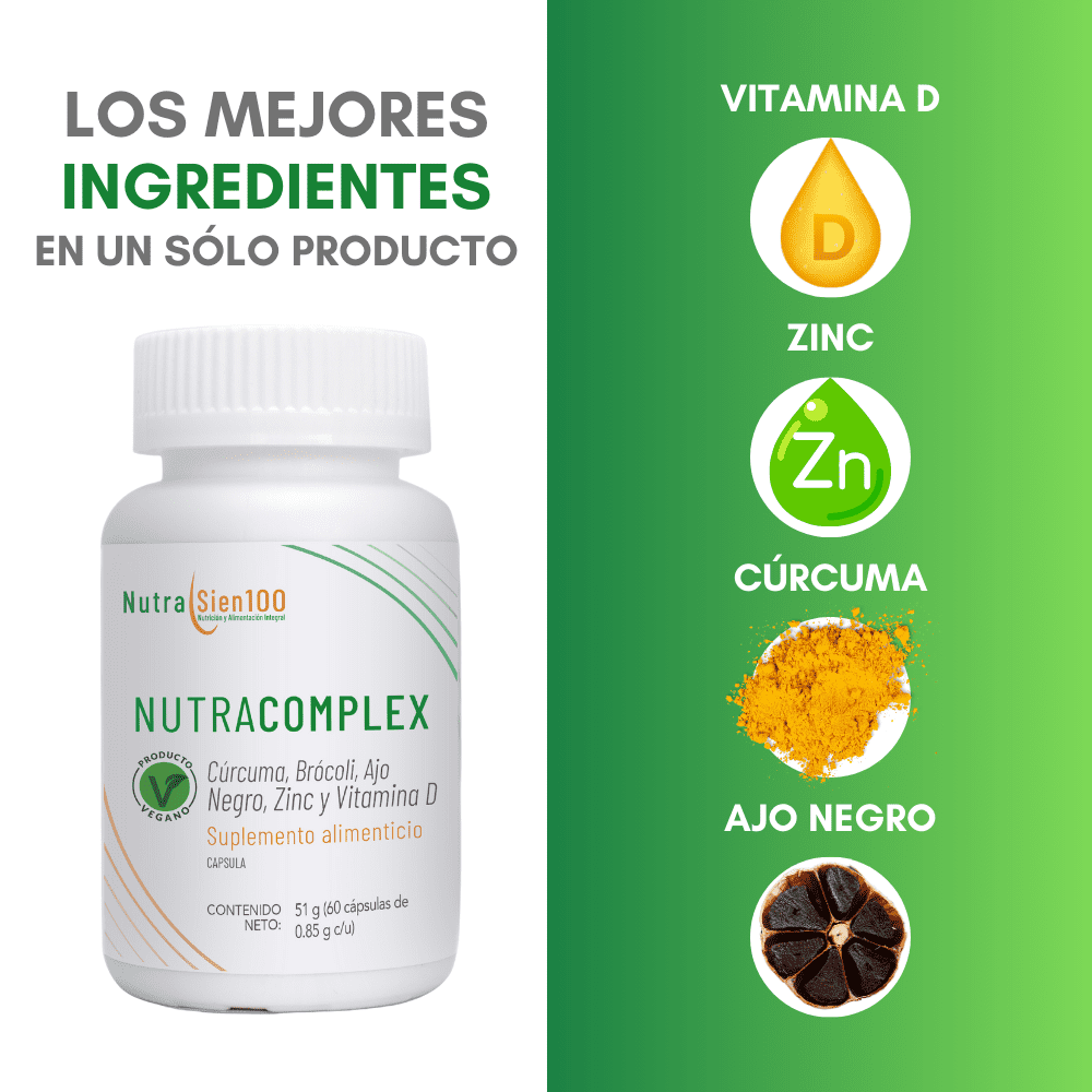 Foto 4 pulgar | Cúrcuma Orgánica Ajo Negro Zinc y Vitamina D3 60 Cápsulas Veganas