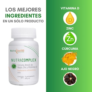 Foto 3 | Cúrcuma Orgánica Ajo Negro Zinc y Vitamina D3 60 Cápsulas Veganas