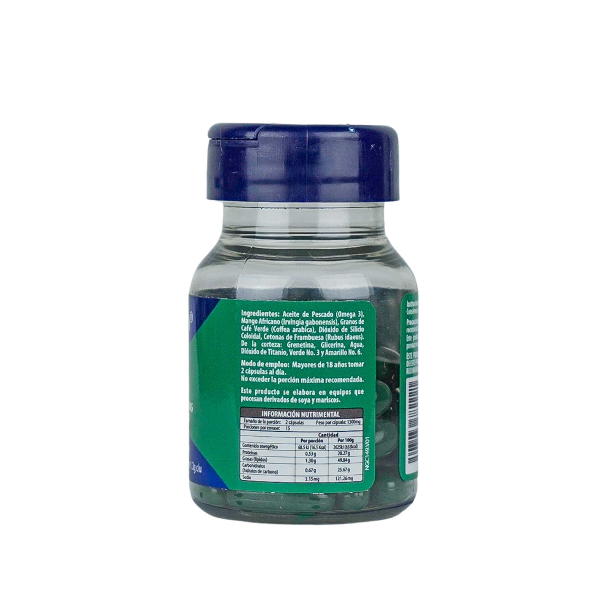 Foto 2 | Granos de Café Verde con Mango Africano Cetonas de Frambuesa y Omega 3 Naturagel