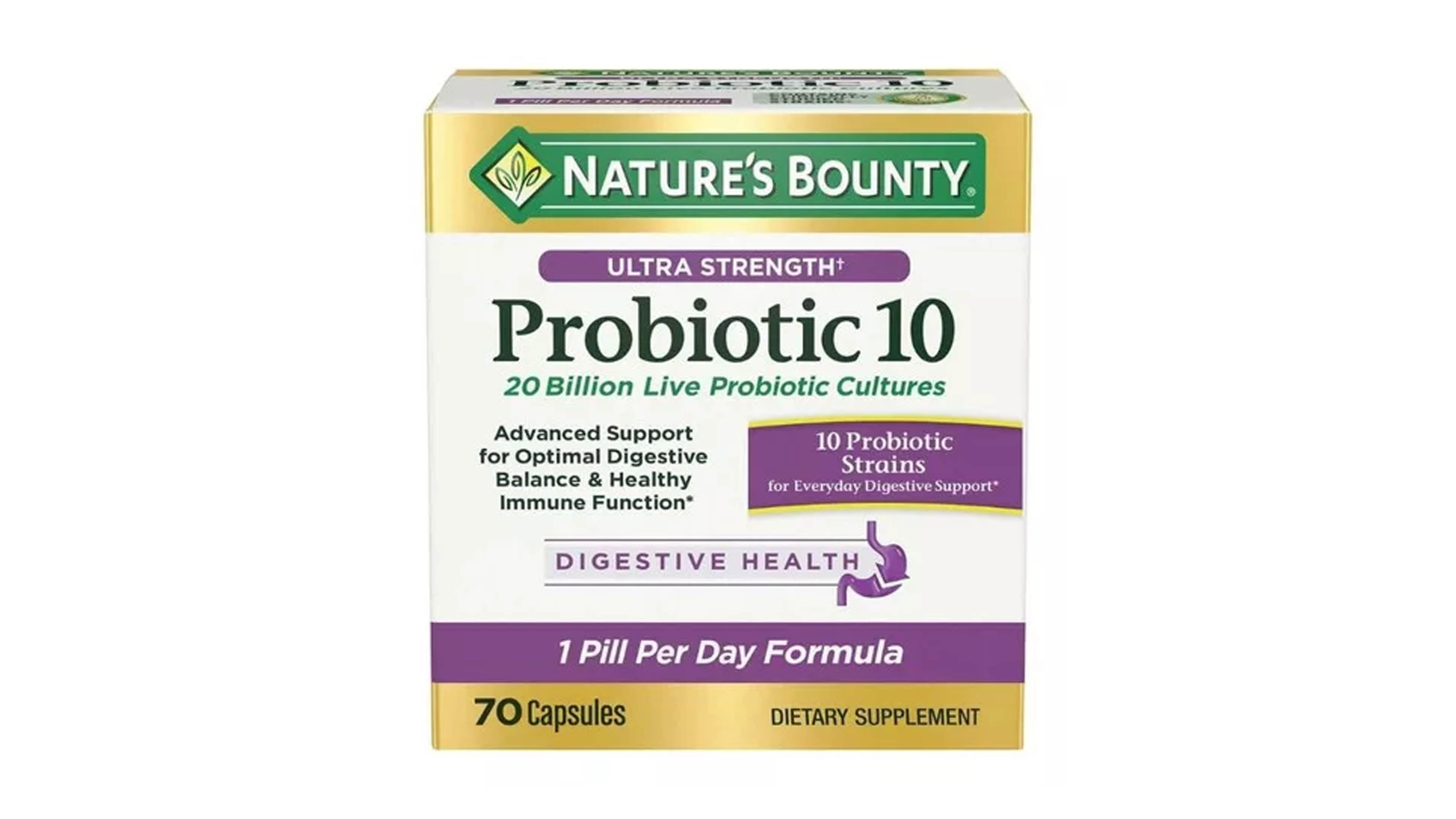 Foto 2 pulgar | Probioticos Nature's Bounty 70 Tabletas Salud Digestiva Extra Fuerte