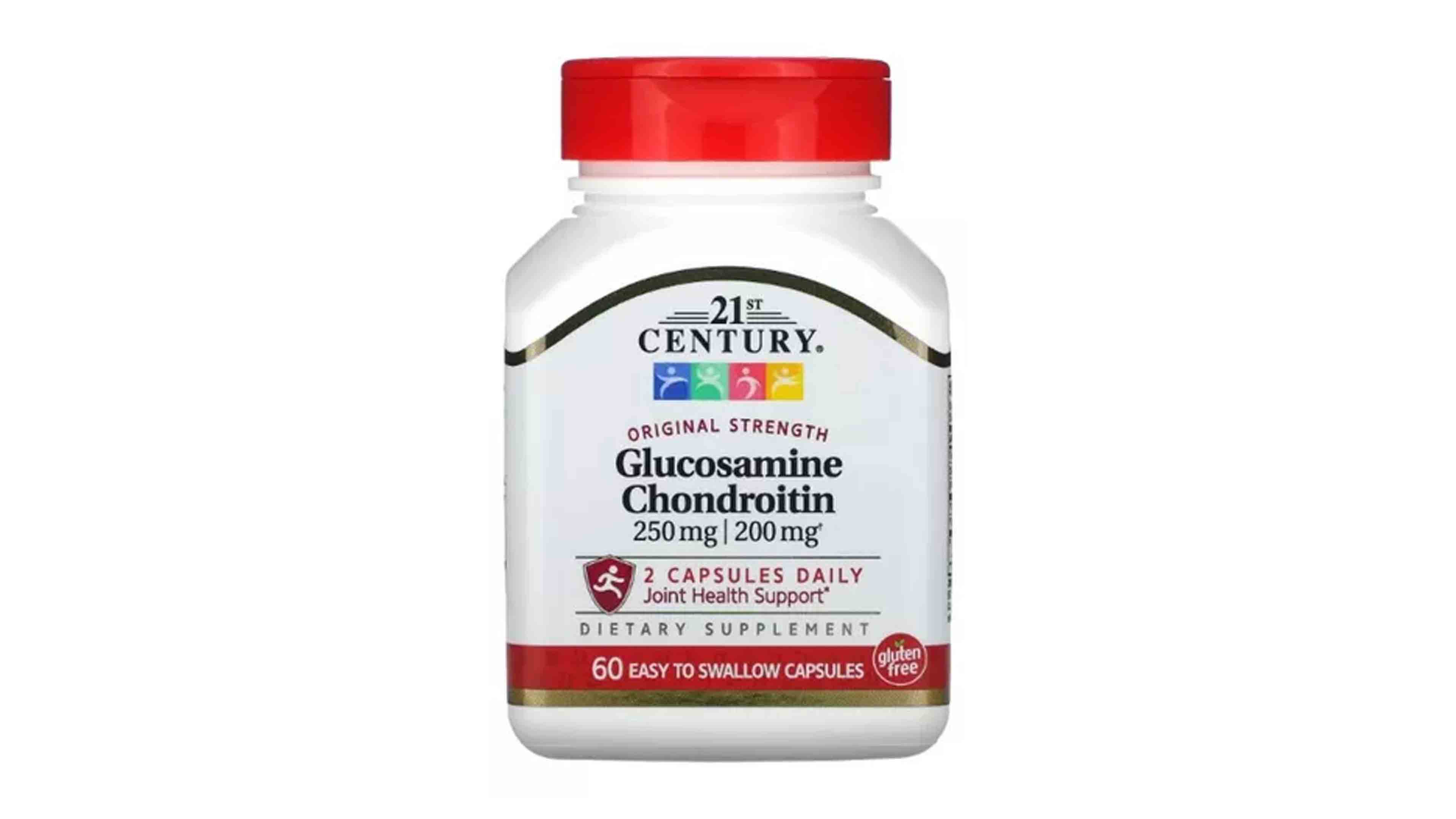 Glucosamina 250mg + Condroitina 200mg 21st Century 60 Cápsulas