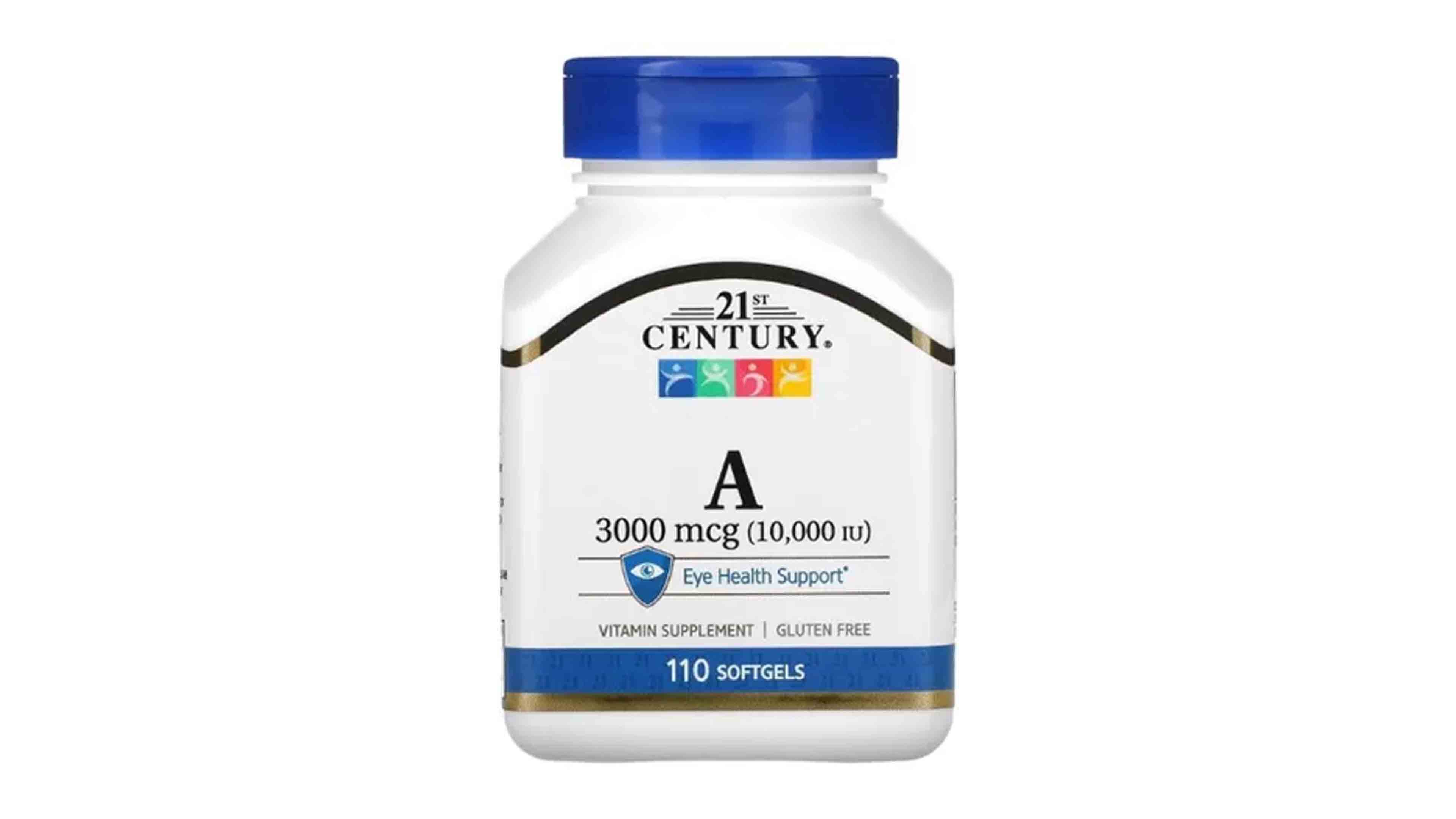 Vitamina A 21st Century 3000 mcg 10,000 Iu 110 Softgels