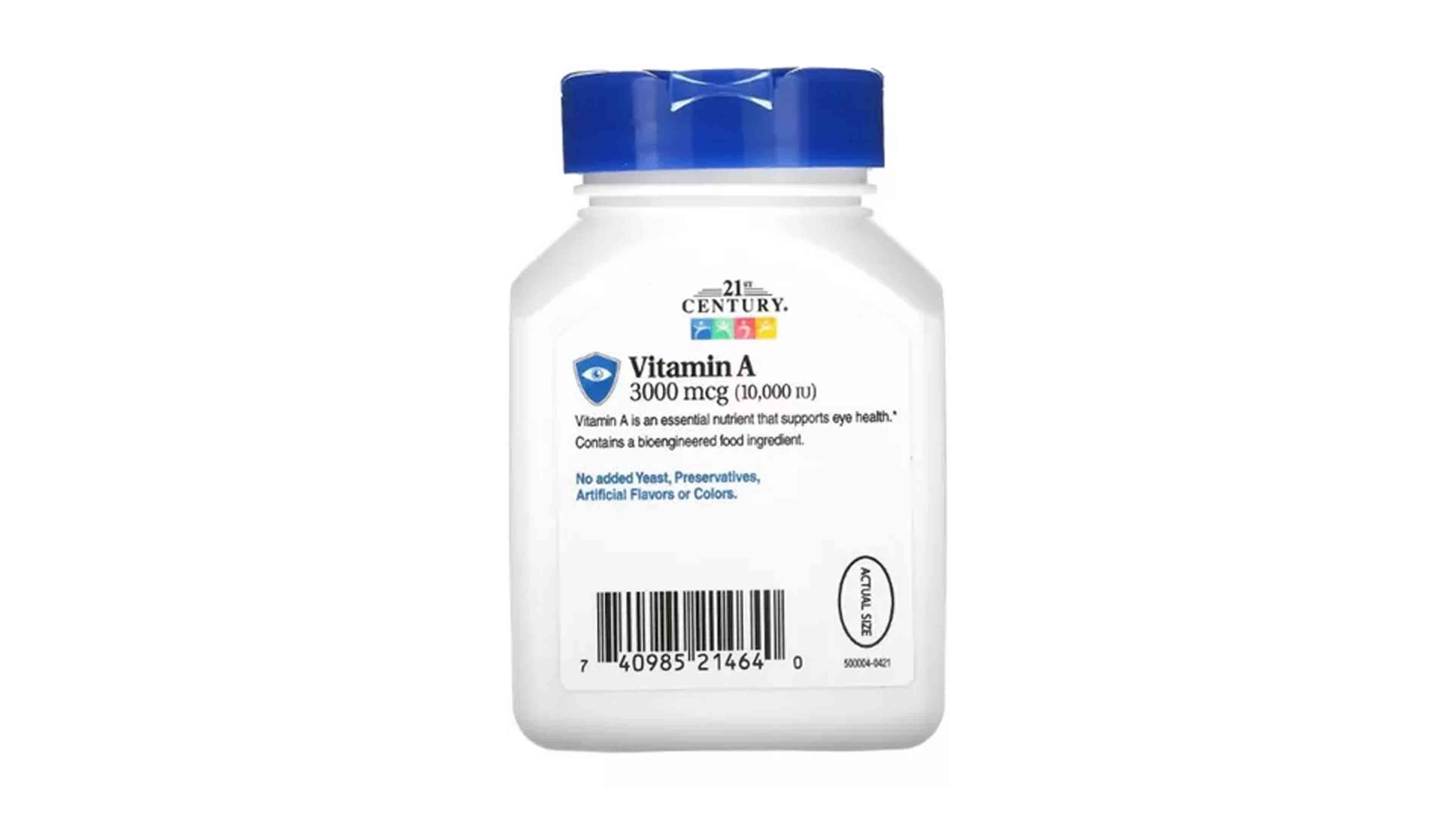 Foto 5 pulgar | Vitamina A 21st Century 3000 mcg 10,000 Iu 110 Softgels