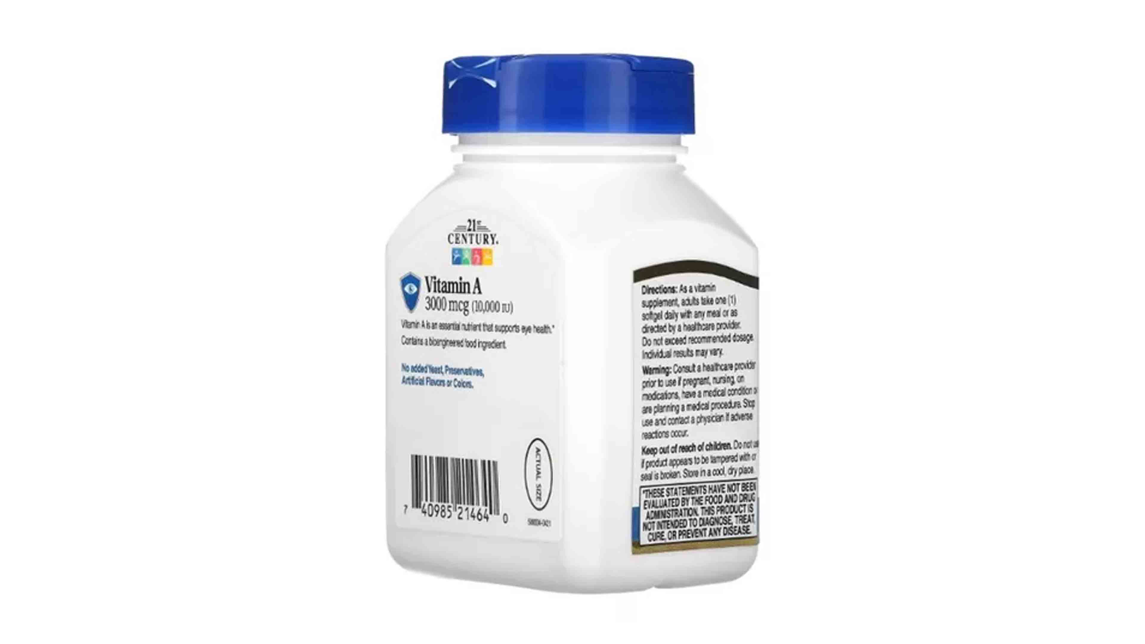 Foto 6 pulgar | Vitamina A 21st Century 3000 mcg 10,000 Iu 110 Softgels