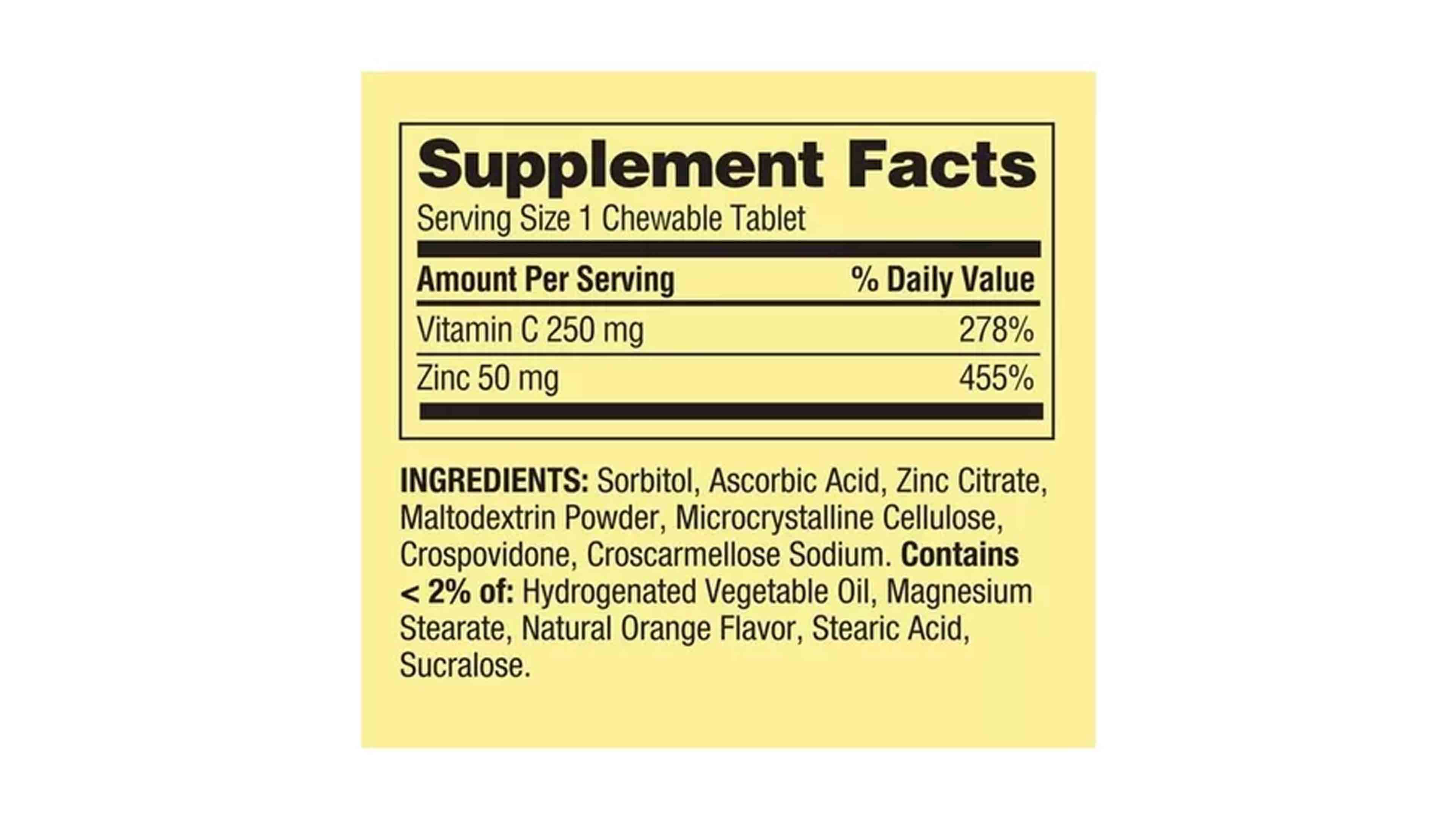 Foto 3 pulgar | Zinc 50mg Spring Valley 150 Tabletas Masticables Sabor Naranja