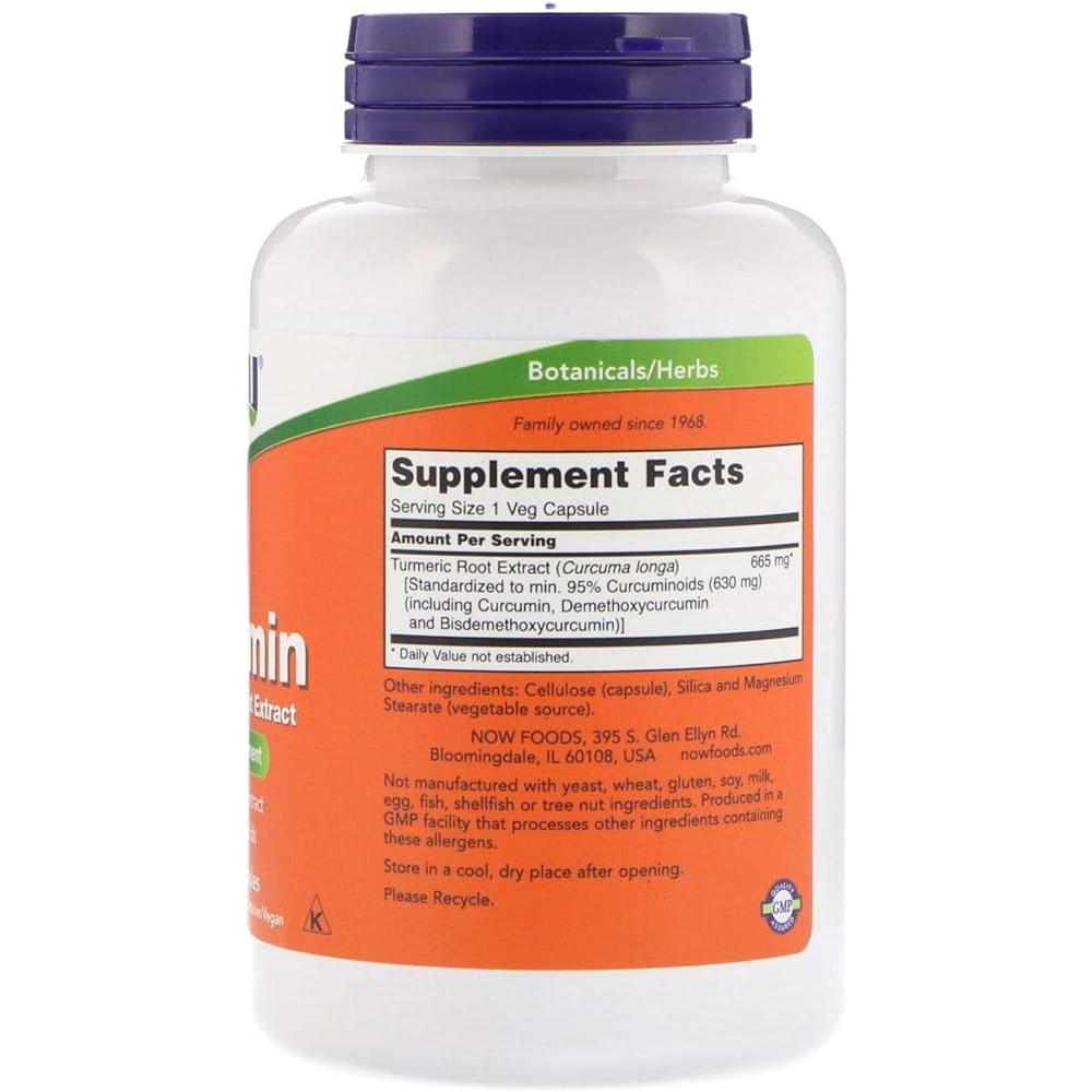 Foto 3 pulgar | Cúrcuma Now Turmeric Curcumin 120 Cápsulas