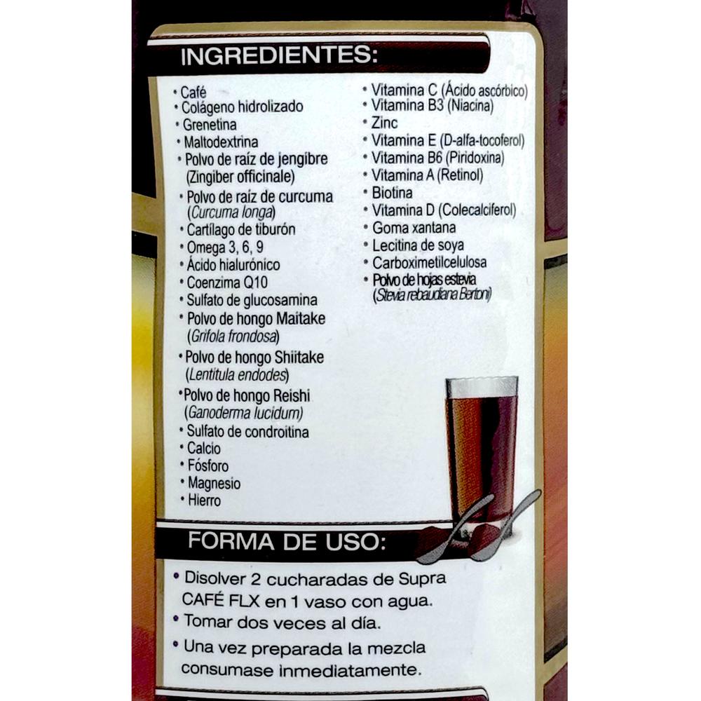 Foto 3 pulgar | Café FLX Supra Natura Ganoderma Maitake Glucosamina Condroitina 500 g