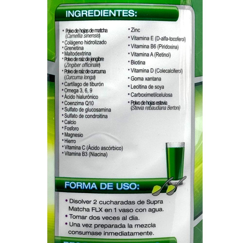Foto 3 pulgar | Matcha FLX Supra Glucosamina Condroitina Calcio Magnesio 500 g