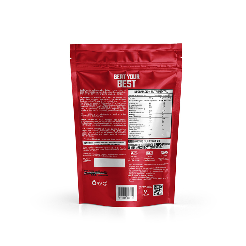 Foto 4 pulgar | Pre entreno Firenox Valara 450 g
