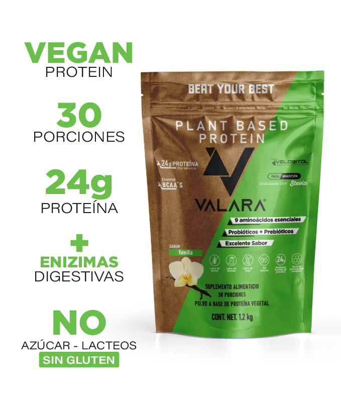 Foto 3 pulgar | Proteína Vegana Valara Sabor Vainilla 1.2 kg
