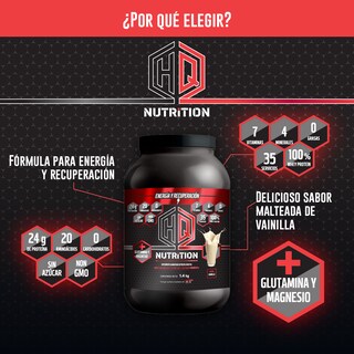 Foto 3 | Proteina De Suero De Leche Hq Nutrition| Whey En Polvo Bote De 1400gr |sabor Vainilla |suplemento Alimenticio