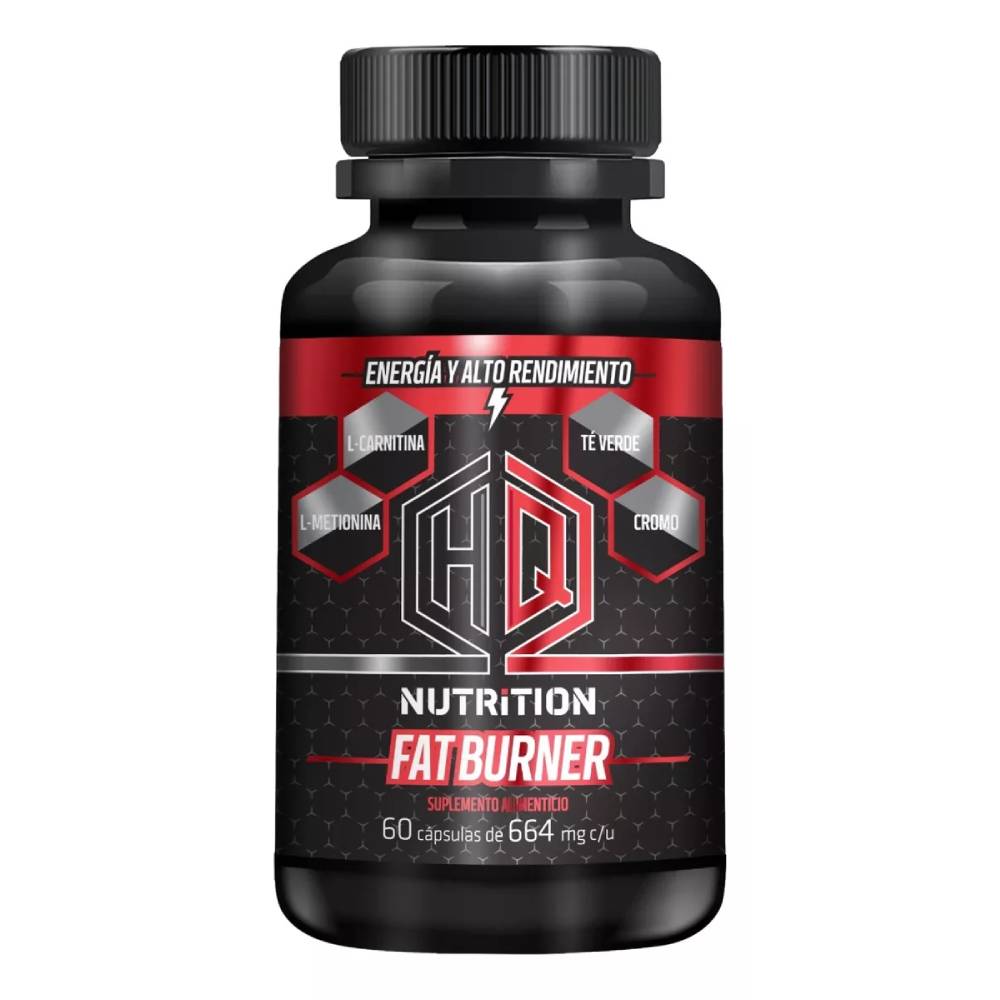 Pre Entreno Hq Nutrition Fat Burner Quema Grasa 60 Caps Sin Sabor