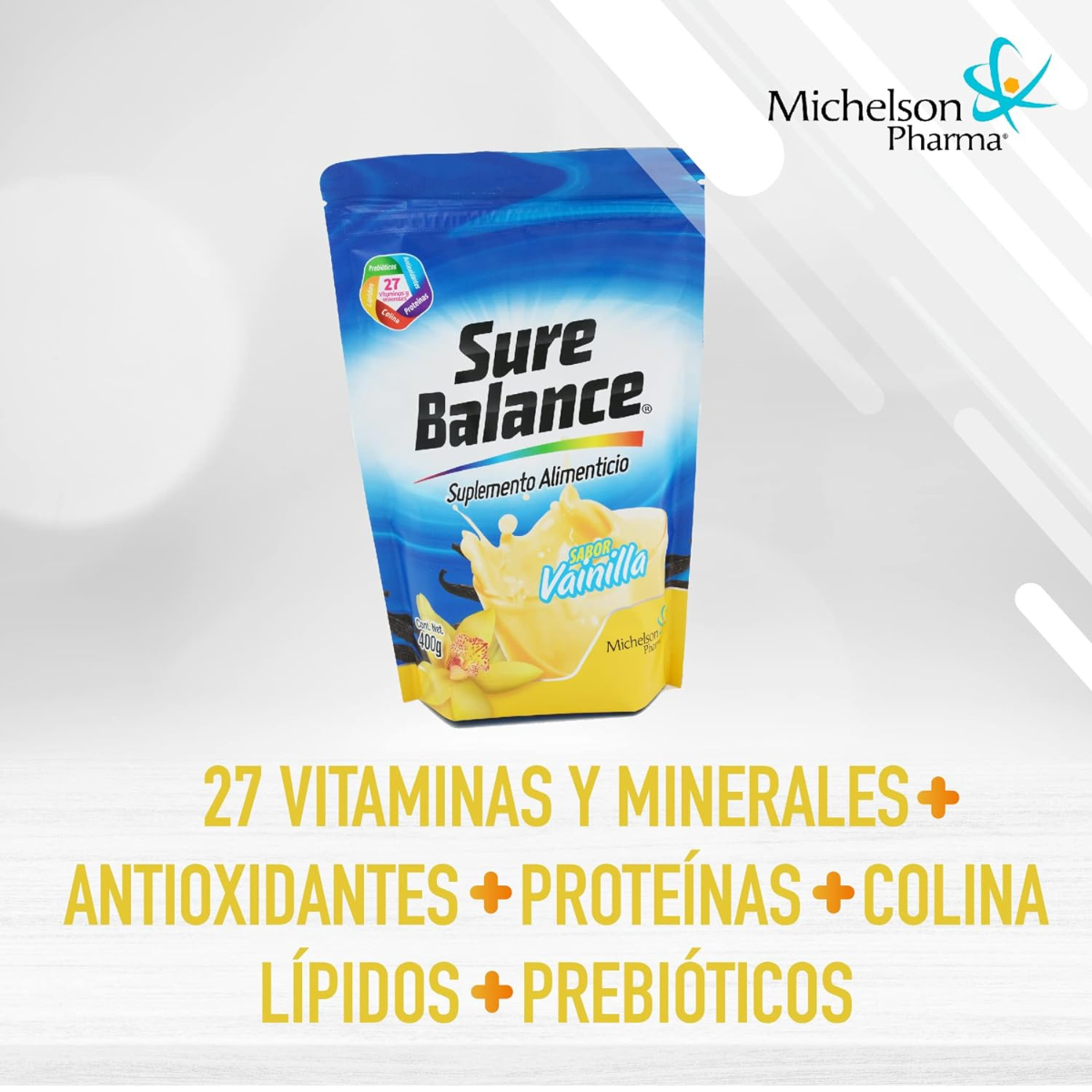 Foto 3 | Suplemento Alimenticio en Polvo Sure Balance Michelson Pharma Vainilla