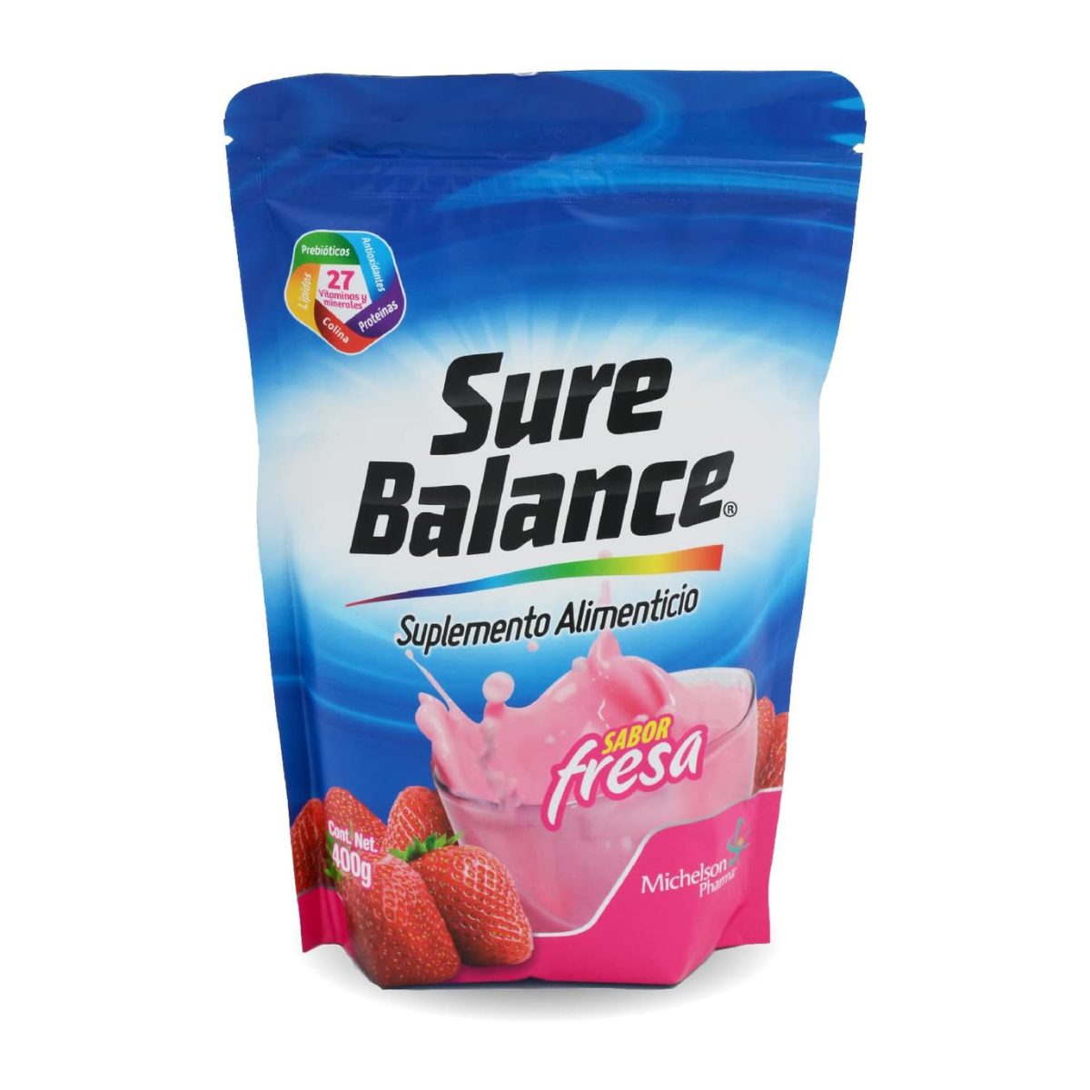 Foto 2 pulgar | Suplemento Alimenticio en Polvo Sure Balance Michelson Pharma Fresa