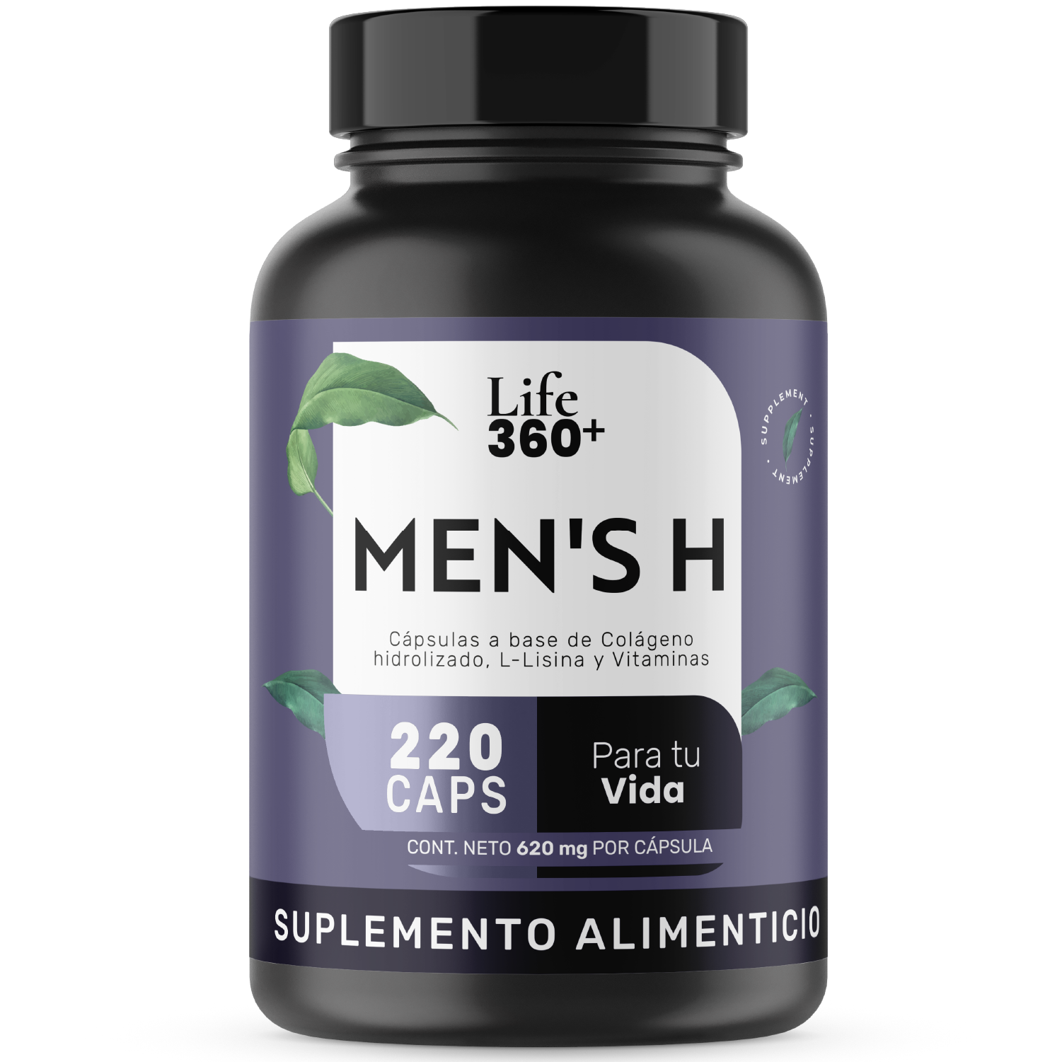 Foto 2 pulgar | Suplemento para el Crecimiento del Cabello Men's H Life 360+ 220 Capsulas