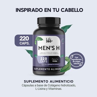 Foto 2 | Suplemento para el Crecimiento del Cabello Men's H Life 360+ 220 Capsulas