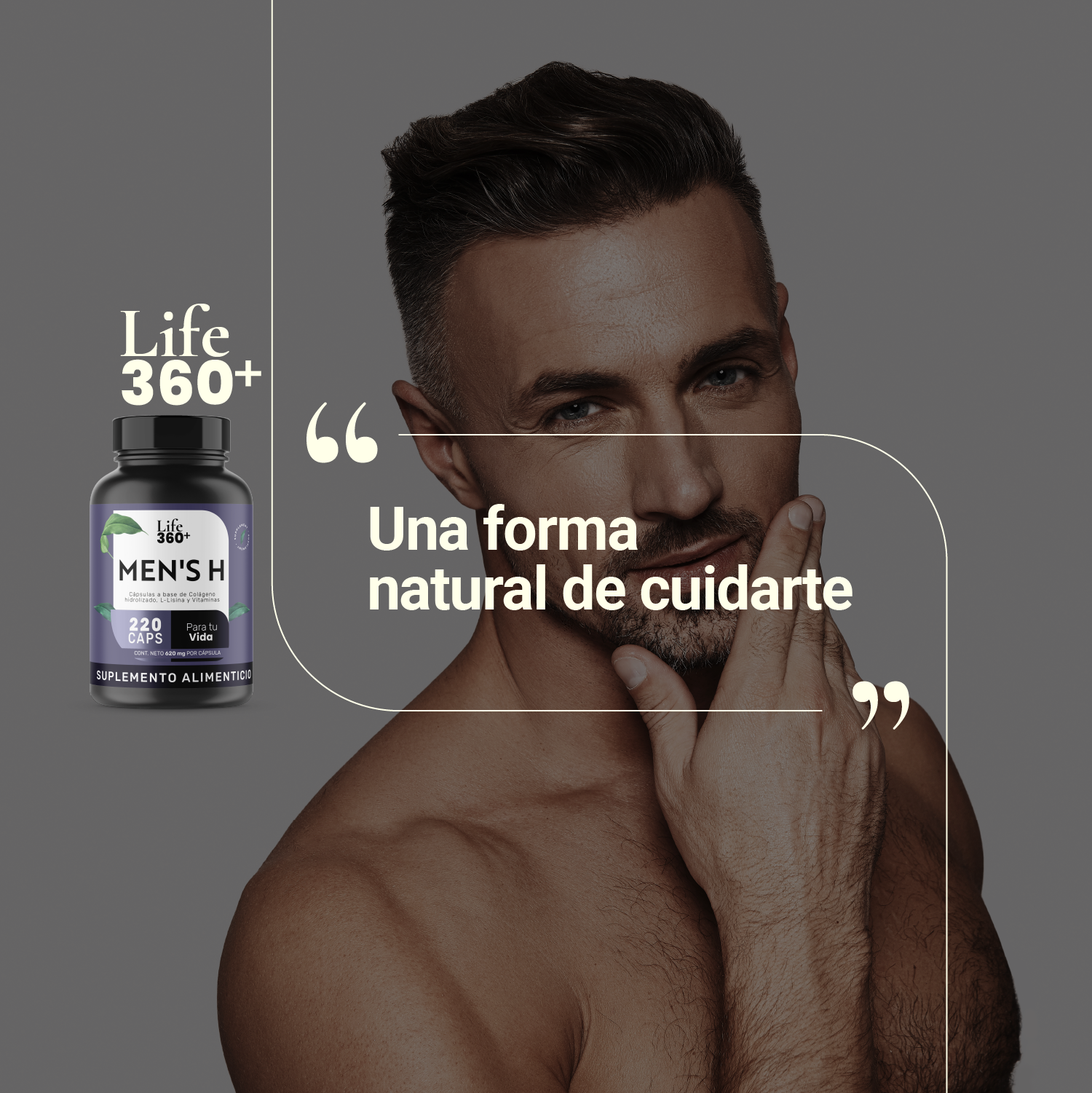 Foto 6 pulgar | Suplemento para el Crecimiento del Cabello Men's H Life 360+ 220 Capsulas
