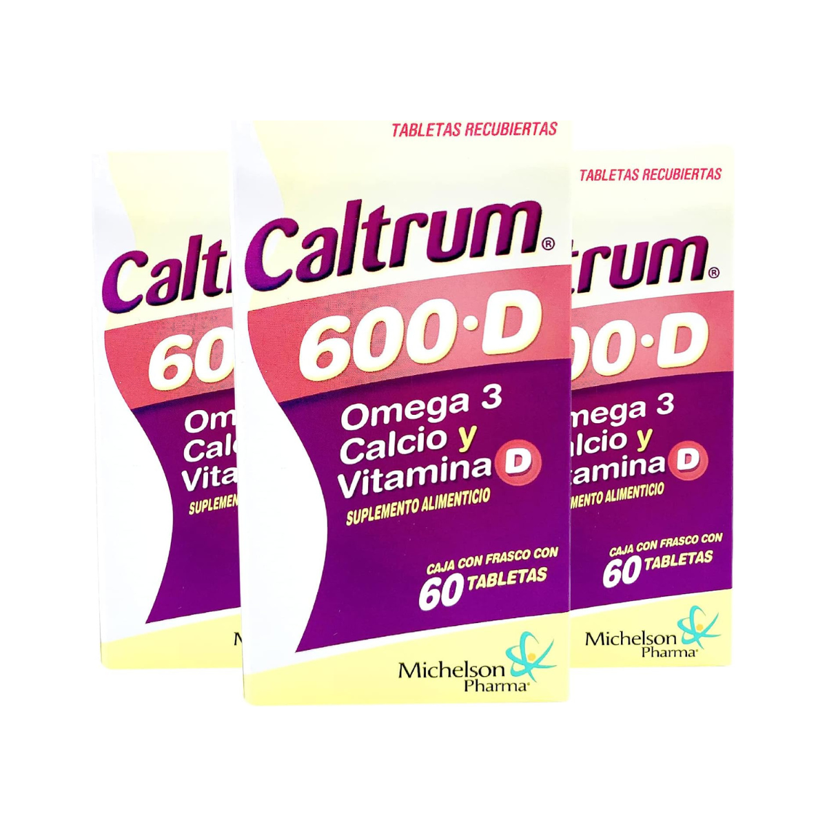Foto 2 pulgar | Caltrum 600 + D Michelson Pharma con  Omega 3 Calcio y Vitamina D