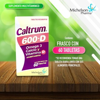 Foto 6 | Caltrum 600 + D Michelson Pharma con Omega 3 Calcio y Vitamina D