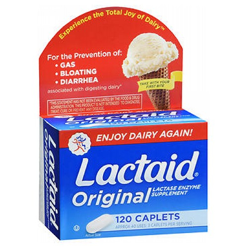 Venta Internacional- Cápsulas Originales de Lactaid Johnson & Johnson 120 Comprimidos