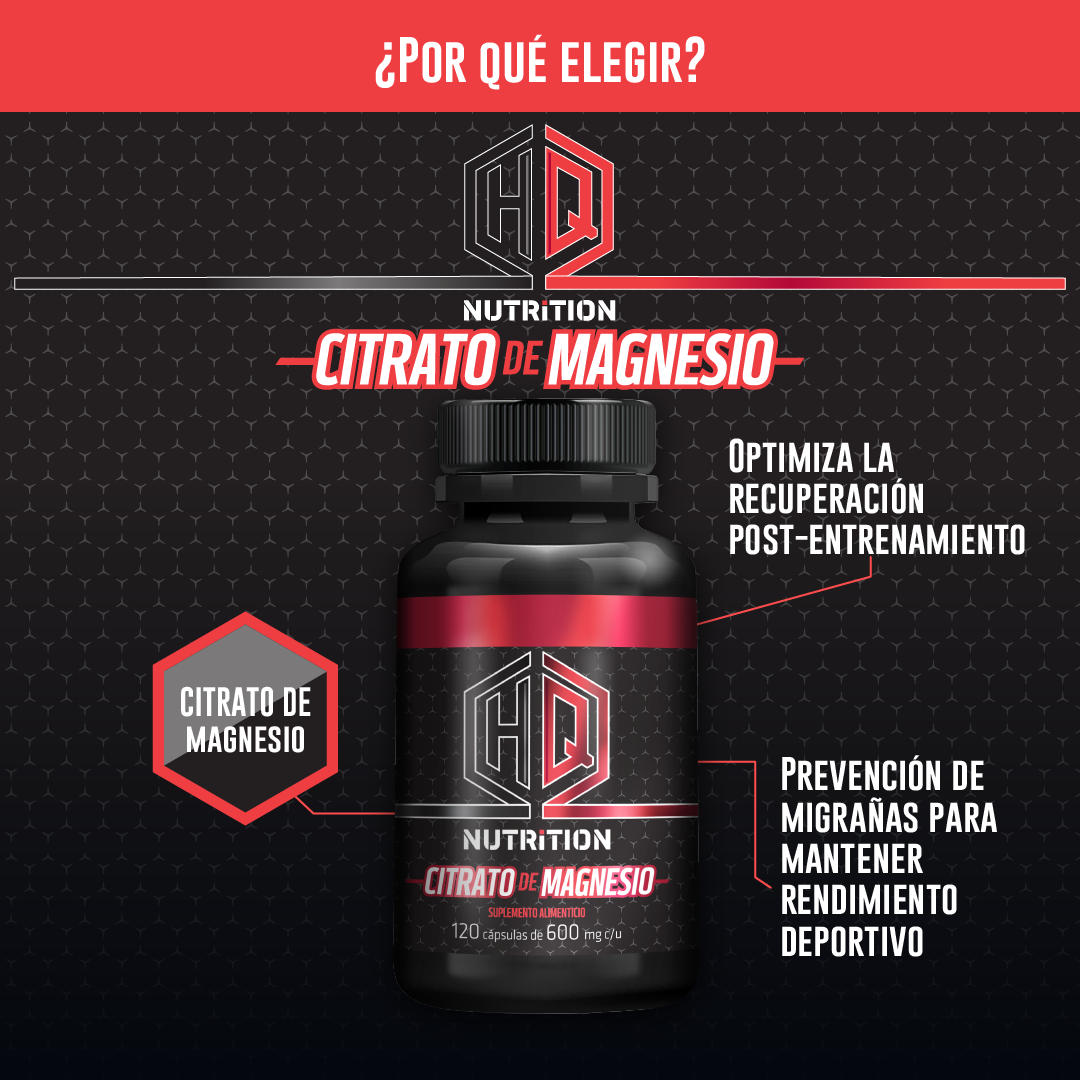 Foto 4 pulgar | Citrato De Magnesio Hq Nutrition 120 Cápsulas Suplemento Alimenticio