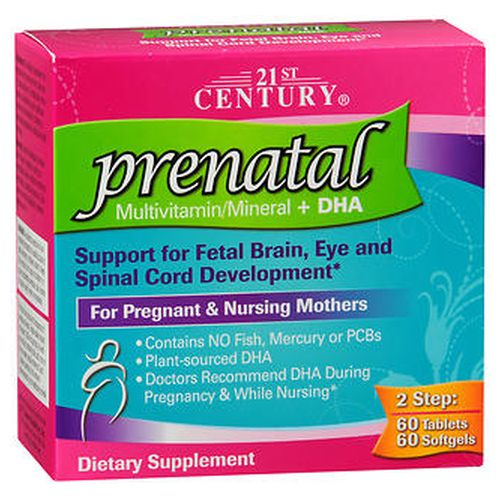 Foto 2 pulgar | Venta Internacional-multivitamínico/mineral Prenatal + Dha 120 Comprimidos 21st Century