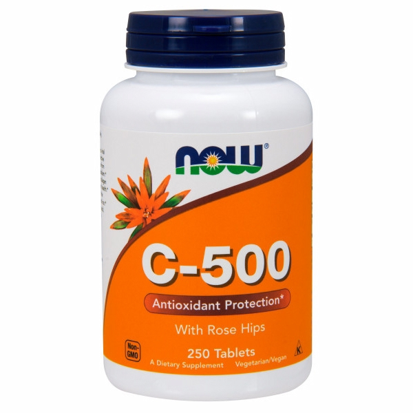 Venta Internacional-vitamina C-500 De Supplement Now Foods, 250 Comprimidos (paquete De 4)