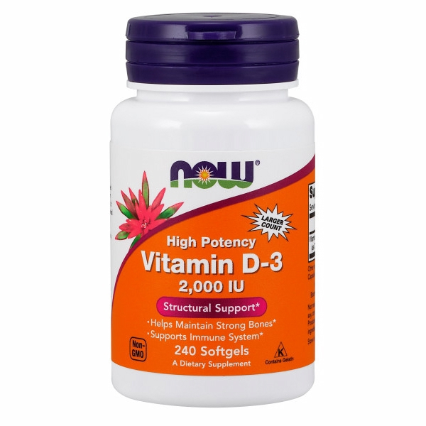 Foto 2 pulgar | Venta Internacional- Vitamina D-3 de Supplement Now Foods, 2000 Ui, 240 Cápsulas Blandas X4