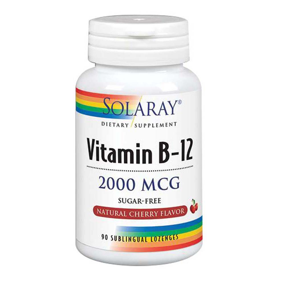 Foto 2 pulgar | Venta Internacional-Suplemento Solaray, Pastillas De Vitamina B-12 Y Cereza, 90 X 6