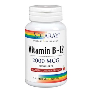 Foto 1 | Venta Internacional-Suplemento Solaray, Pastillas De Vitamina B-12 Y Cereza, 90 X 6