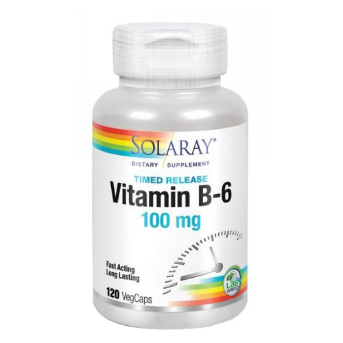 Foto 2 pulgar | Venta Internacional-Suplemento Solaray De Vitamina B-6 100 Mg 120 Cápsulas