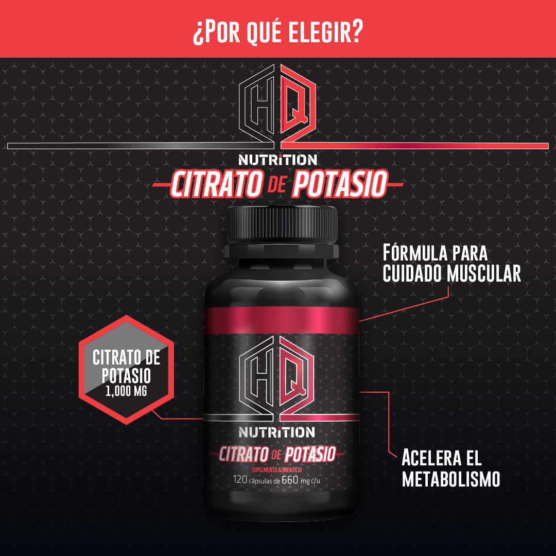Foto 2 | Citrato De Potasio Hq Nutrition 120 Cápsulas Suplemento Alimenticio