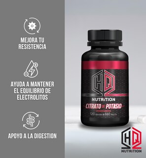 Foto 4 | Citrato De Potasio Hq Nutrition 120 Cápsulas Suplemento Alimenticio