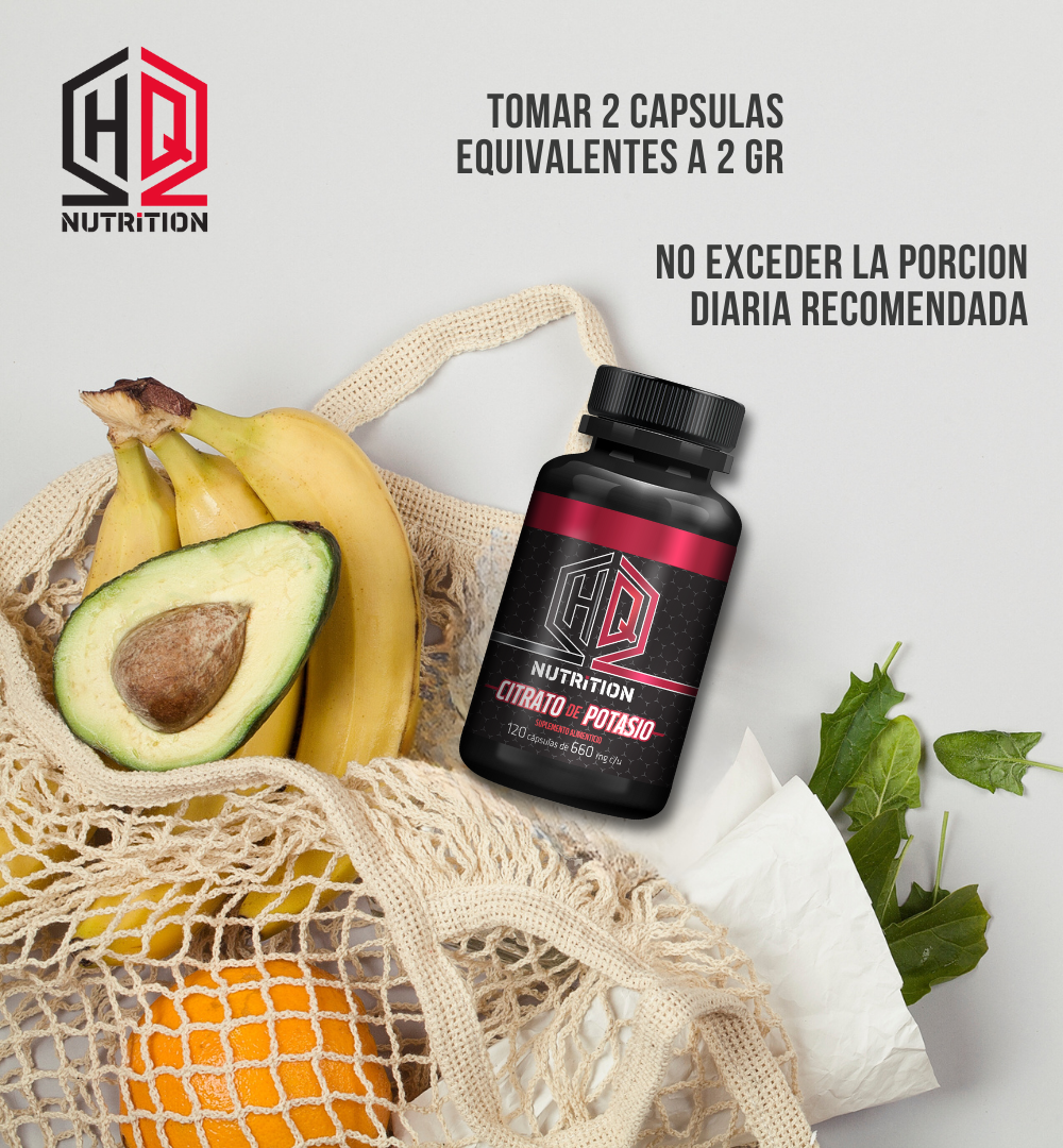 Foto 5 | Citrato De Potasio Hq Nutrition 120 Cápsulas Suplemento Alimenticio