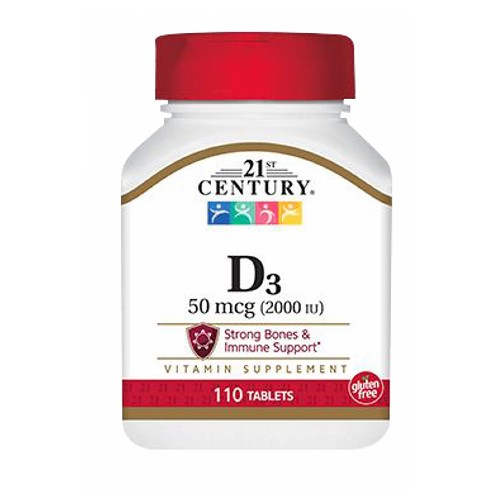 Suplemento de Vitamina D3 2000 UI 110 comprimidos - Venta Internacional