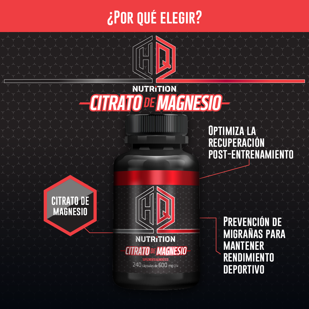 Foto 4 pulgar | Citrato De Magnesio Hq Nutrition 240 Cápsulas Suplemento Alimenticio