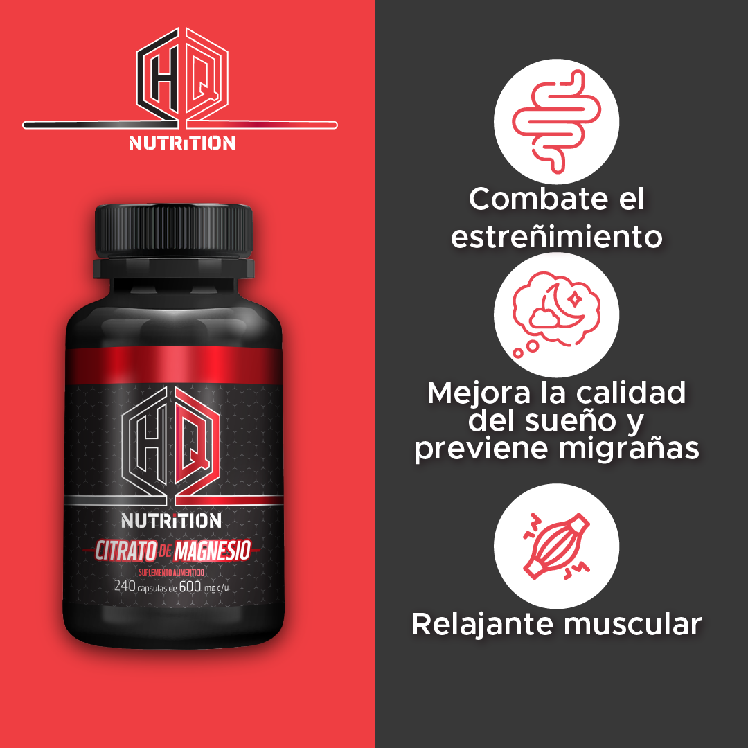 Foto 4 | Citrato De Magnesio Hq Nutrition 240 Cápsulas Suplemento Alimenticio