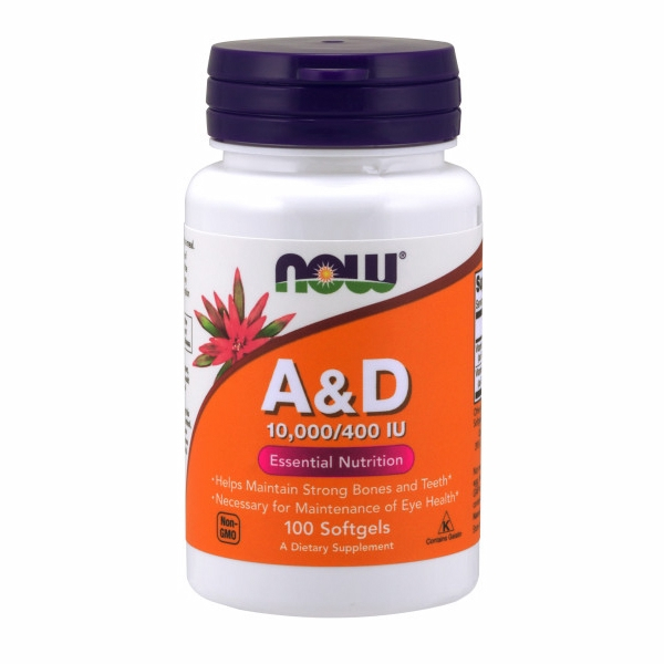 Venta Internacional-100 Cápsulas Blandas De Vitamina A Y D De Supplement Now Foods