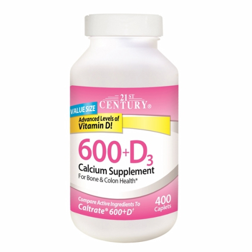 Venta Internacional-suplemento 21st Century Calcium 600 + Vitamina D3 400 Comprimidos