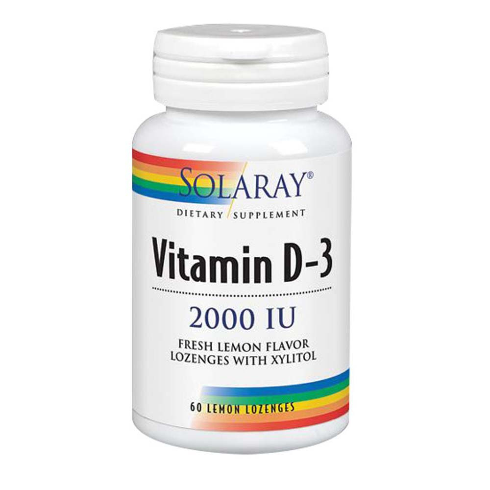 Foto 2 pulgar | Venta Internacional-suplemento Solaray Con Vitamina D-3 Y Limón, 60 Pastillas (x4)