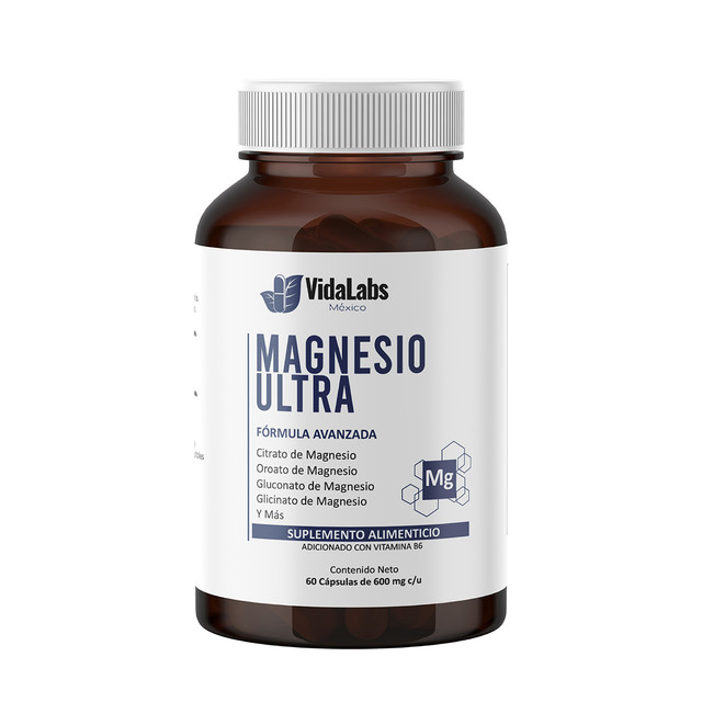 Magnesio Ultra Nutrientes Vidalabs México 60 Cápsulas