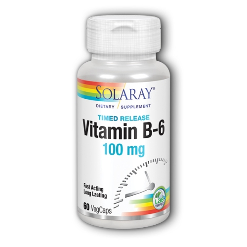 Foto 2 pulgar | Venta Internacional-suplemento De Vitamina B-6 Solaray 60 Cápsulas (paquete De 2)