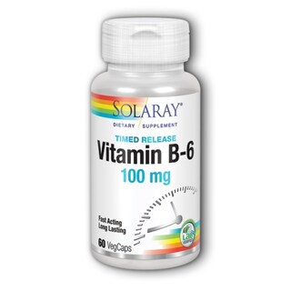 Foto 1 | Venta Internacional-suplemento De Vitamina B-6 Solaray 60 Cápsulas (paquete De 2)