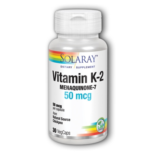 Foto 2 pulgar | Venta Internacional - Suplemento Solaray Vitamina K2 yy Menaquinona-7 30 Cápsulas